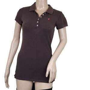 CUFFYS Of Cape Cod Brown Polo T-shirt